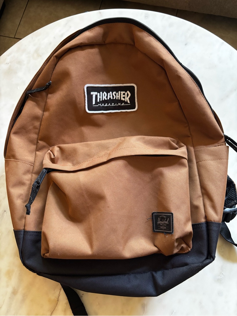 Thrasher x Herschel Tan and Black Backpack